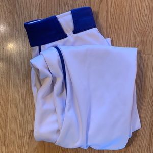 Blue and white baseball pants CA Gear brand - adult size S